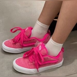 Vans Knu-Skool Pink Glo Low-Top Sneakers Wmn's Size 6 NWOT MSRP $85